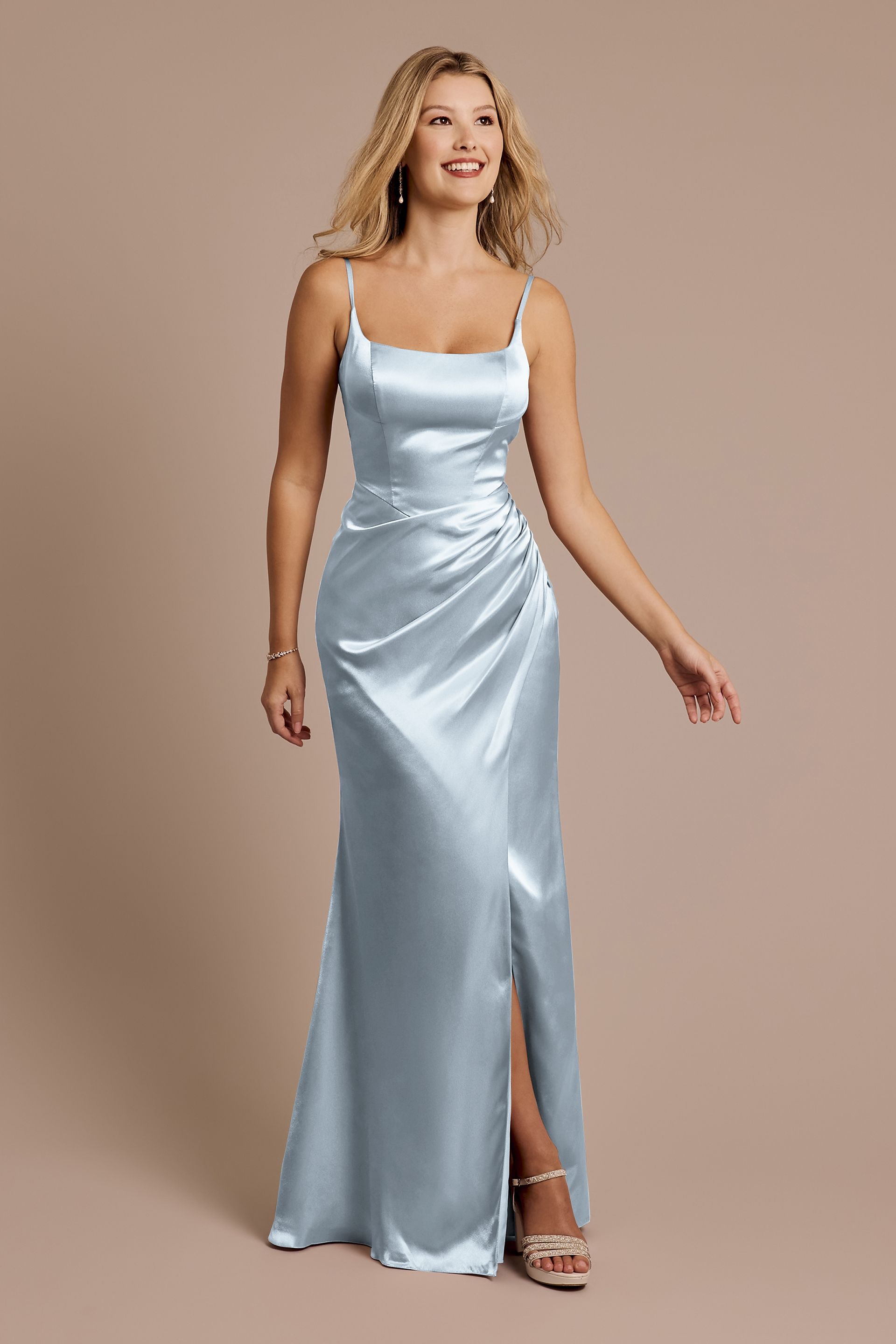 Picture of Charmeuse Square Neck Corset Sheath Dress
